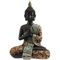 Tlily Buddha Statue Thailand Sculpture Resin Handmade Buddhism Hindu Feng Shui Figurine Meditation Home Decor Ornament