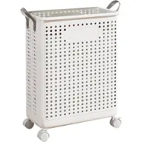 Typecat Sammenleggbar skittentøyskurv til bad med trinse 37,7x22x50