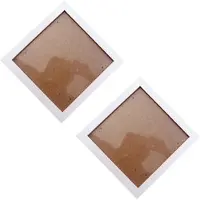 Torribaly 2X Square Thick Pine Wood Photo Frame Wall Picture Frame(White, 6 Inch)