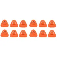 Torribaly 12PCS D-Ring Patch for Inflatable Boat Kayak Dinghy , D-Ring PVC Patch Stand- Paddleboard Canoe Rafting Orange