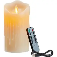 Typecat LED-lys, flimrende flammeløse lys, oppladbare lys, ekte vann