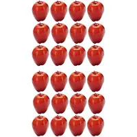 Typecat 24Pcs Artificial Apples Red Delicious Fruit for Kitchen Home Foods Decor Home Party Decoration Artificial Apples