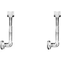 Torribaly 2X Clear Aquarium Skimmer Pipe Spins Surface Inflow Outflow Water Plant Tank Filter Cleaning Fish Tank Accessories 20mm