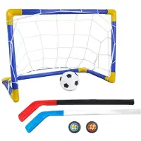 Torribaly DIY Soccer Net Gate Outdoor Indoor Gate Goal Kids Size Set Sports Football Frame Toy Practice Ice Hockey Set