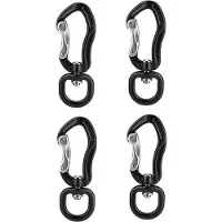 Melitt 4X 360 Swivel Rotating Carabiner Clip,Multifunctional Aluminium Alloy Carabiner D Buckle for Outdoor Camping Hiking