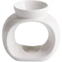 Tlily Essential Oil Burner Modern Porcelain Aroma Burner for Patio