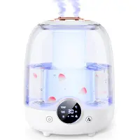 Typecat Luftfuktere for soverom, 3 l tank, 30 timer, 20 dB stillegående tåketid, doble dyser
