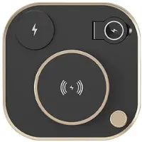 Tlily Multifunctional Foldable Mobile Magnetic Wireless Charger with Lamp Mobile Phone Watch Earphones 15W Desktop Charger,C