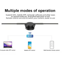 Typecat WIFI 3D holografisk projektor 352LED-spillervifte for bildevideobutikk