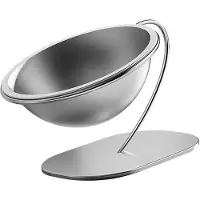 Tlily Raised Cat Dish Stainless Steel Dog Food Container Pet Feeding Accessories Large Lifted Cat Bowl with Stable Base