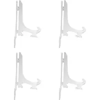 Melitt 4X Transparent 7Inch Display Easel Stand Plate Bowl Picture Frame Photo Pedestal Holder