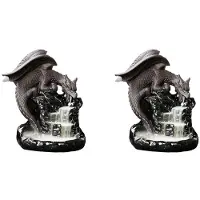 Typecat 2X Dragon Zen Decor Waterfall Incense Cone Holder Censer Encensoir Palnik Incense Meditation Backflow Incensario