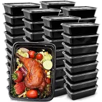 Torribaly 50-Pack Meal Prep Containers Reusable To-Go Food Containers Plastic Bento Boxes Food Storage Lunch Box