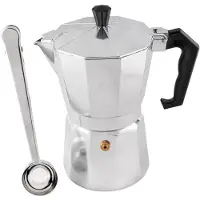 Typecat Moka Pot 300 ml espressomaskin med 6 kopper, komfyrtopp og rustfritt stål