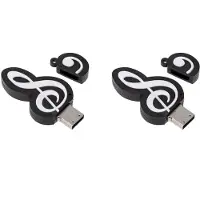 Tlily 2X USB 2.0 Stick Cute Cartoon Memory Stick Music Notes Symbol USB 2.0 Memory External USB Flash Drive Memory Stick 16GB