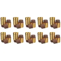 Tlily 500Pcs Aluminum Foil Cupcake Cups Disposable Muffin Liners Baking Cups Aluminum Gold + Brown