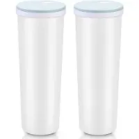 Melitt 2 Pcs 2L Tall Clear Spaghetti Pasta Storage Container with Adjustable Lid,Multi-Purpose Plastic Kitchen Food Storage Jar