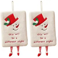 Tlily Hangable Hand Towels for Wiping Hands, Quick-Absorbing Water, Cute Dry Towels, Festive Kitchen Decoration B