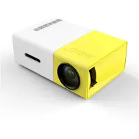 KeShen YG-300 LCD LED-projektor 400-600 lumen 320x240 800:1 Støtte 1080P bærbar kontorhjemmekino
