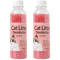 ISTOVO 2X 300G Kitten Toilet Cleaning, Cat Litter Deodorant Bead, Artifact Pet Odor Activated Carbon Absorbs, Cat Sand Stink-C