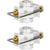 Melitt 2X Camping Gas Saver Gas Converter Shifter Refill Flat Tank Conversion Adapter Camping Gas Adapter Valve,Silver