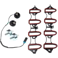 Melitt Knock Sensor Wire Harness Kit with Intake Manifold Gasket Kit for Silverado Sierra 12601822 213-3521 89060413 12589867