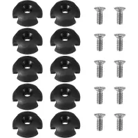 Melitt 10Pcs Deck Guide Slotted Round Out Pull Rope Buckle Fitting Accessories for Kayak Canoe Boat