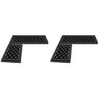 Wella 4 Pieces Thick Cushioned Kitchen Floor Mats Set Heavy Duty Comfort Standing Mats Waterproof Kitchen Runner Mats