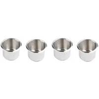Wella 4PCS Marine Boat Yacht RV Recessed Cup Drink Can Holder Stainless Steel Drop-in Cup Holder