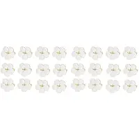 Wella Napkin Rings ,24 PCS Flowers Napkin Ring Holders Dinner Tables Rings Elegant Ornament Table Setting Decoration ,White