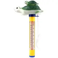 Melitt Cartoon Pool Thermometer Floating Swimming Pool Thermometer Outdoor Indoor Bath Water Pond Green Turtle Thermometer