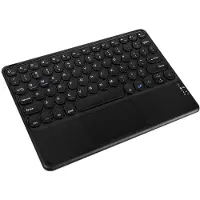INF Bluetooth-tastatur med runde taster og berøringsplate - Kompatibelt med iPad, nettbrett og smarttelefoner Black
