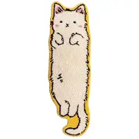 Melitt Cute Cat Shaped Plush Bedroom Carpet Living Room Sofa Blanket Children'S Blanket Room Non-Slip Bedside Blanket B