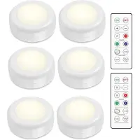 INF LED Spotlights - Sett med 6 lys og 2 fjernkontroller