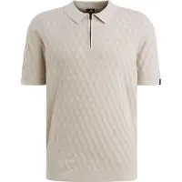 Vanguard Knitted Pologenser Half-Zip Ecru Off-white Beige Størrelse