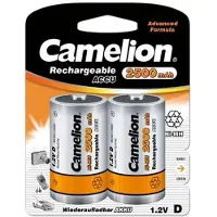 Camelion Ni-MH HR20 D oppladbare batterier 2500mAh 1,2V 2-pk
