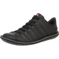 Camper for man. 18751-048 Black Beetle leather shoes (43), Flat, None, Casual
