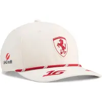 Puma Scuderia Ferrari HP Replica Charles Leclerc Homerace Cap, Ferrari, Frosted Ivory, OSFA