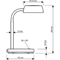 MAUL LED-skrivebordslampe MAULabby, hvit, høyde 30 cm