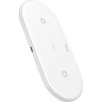 XSKE TEC CW23 Dual Power Trådløs Hurtiglading Desktop Hurtiglader for IPhone Mobiltelefon TWS Headset