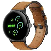 INF Remme i ekte lær til Google Pixel Watch 3 (45 mm) - Brun