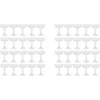 Typecat New Plastic Champagne Flutes Disposable - 40Pcs Clear Plastic Champagne Glasses for Parties Clear Plastic Cup