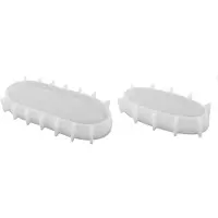Typecat stk. silikonform for stearinlys, oval sement, gips, blomsterpotte, betong