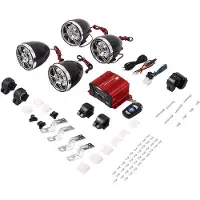 Tlily 3 Inch Motorcycle Waterproof Speakers 4 Channel Amplifier Mp3 Music Sound Audio Stereo Amp System