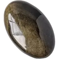 Tlily Natural Crystal Gem Golden Obsidian Stone Thumb Toy Hot Compress Crafts Healing Health Family Gemstone Gifts