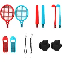 INF Tilbehør til Nintendo Switch sportsspill, 12 deler MultiColor