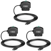 Zandona 3X Dash Cam OBD Hardwire Kit, Dash Camera USB Type C Hardwire Kit with OBD Power Cable for Dashcam 12-24V to 5V/3A
