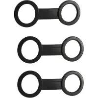 Melitt 24 Pieces Scuba Diving Dive Snorkeling Silicone Snorkel Mask Strap Keeper Holder Clips Black