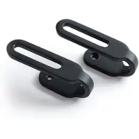 INF 2-Pack Curtain Wall kroker, sink legering draperi kroker for vegg Black