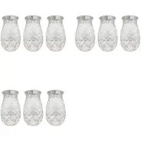 Melitt 9pcs Pineapple Cocktail Glasses Embossed Juice Glasses for Cocktails and Drinks